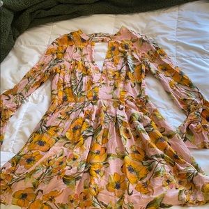 Key-Hole Neck Floral Dress - Free People